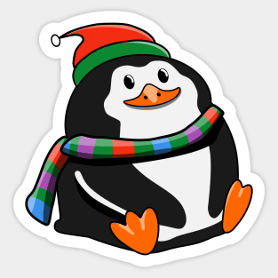 Cute Christmas Penguin Sticker